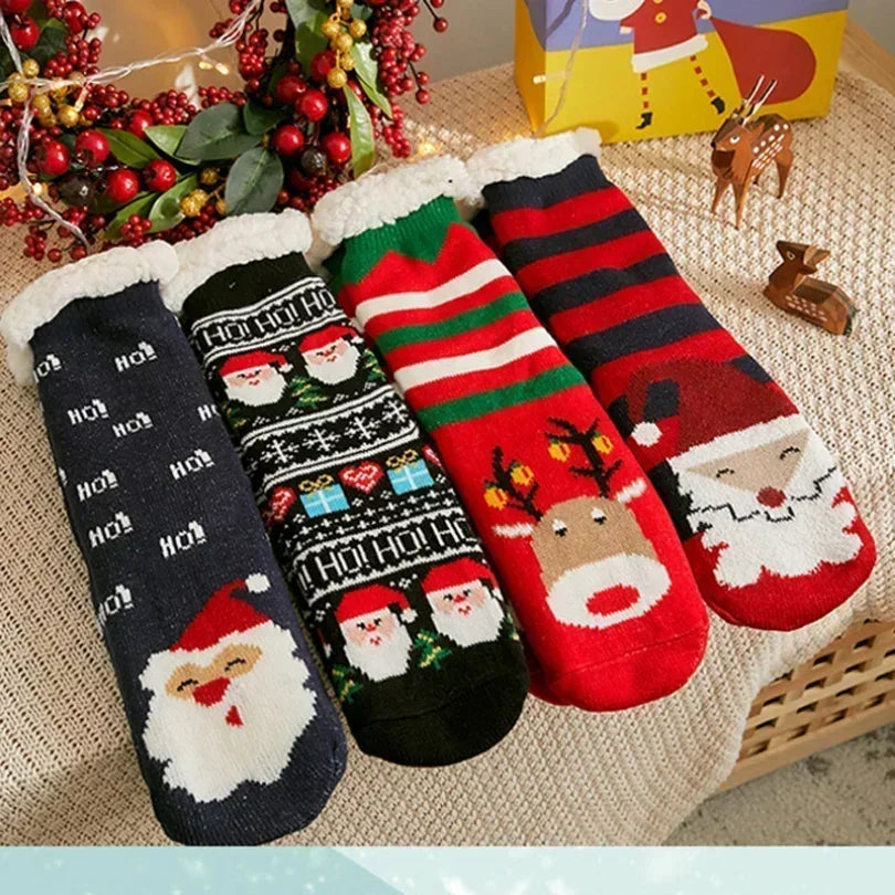 Chaussettes de Noël duveteuses