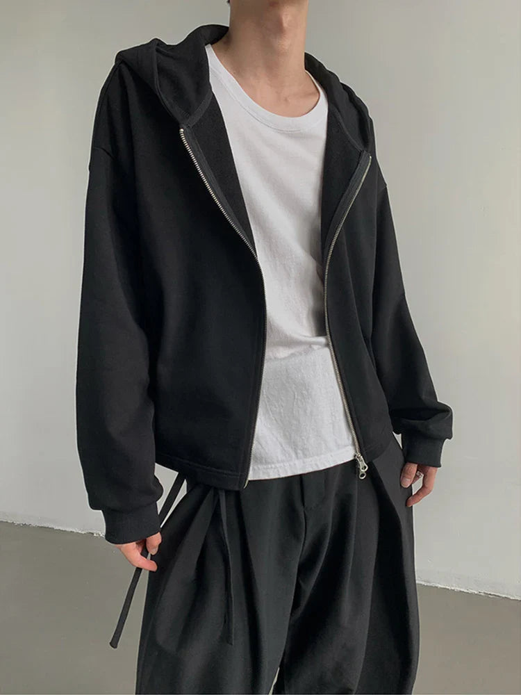 Cool Cozy Korean Zip Hoodied Sweatshirt