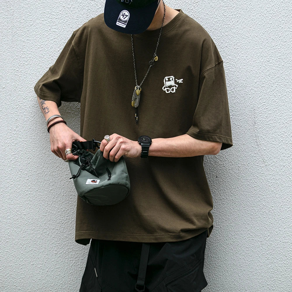 Weiches, übergroßes koreanisches Jungen-T-Shirt