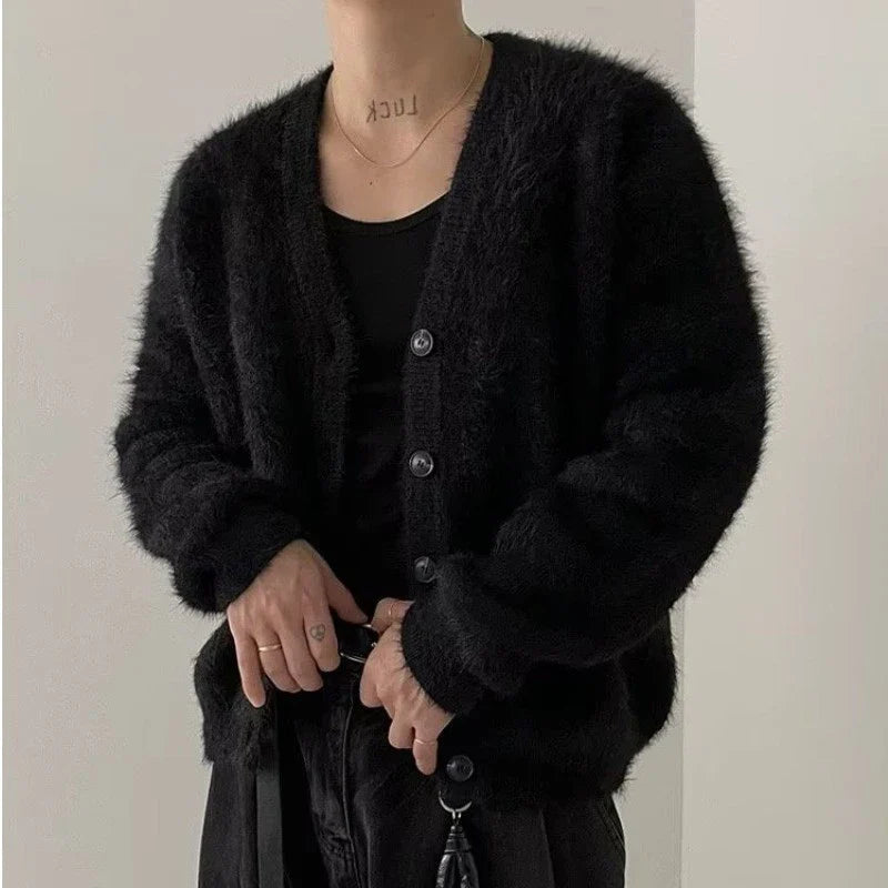 Cardigan en maille boutonnée, décontracté et luxueux