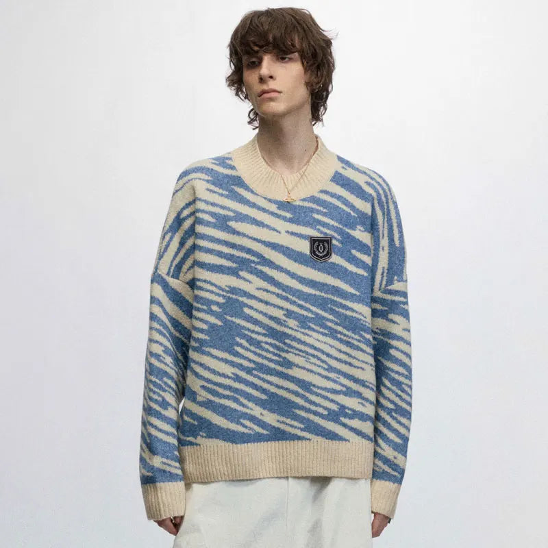 Vintage Zebra Strickpullover