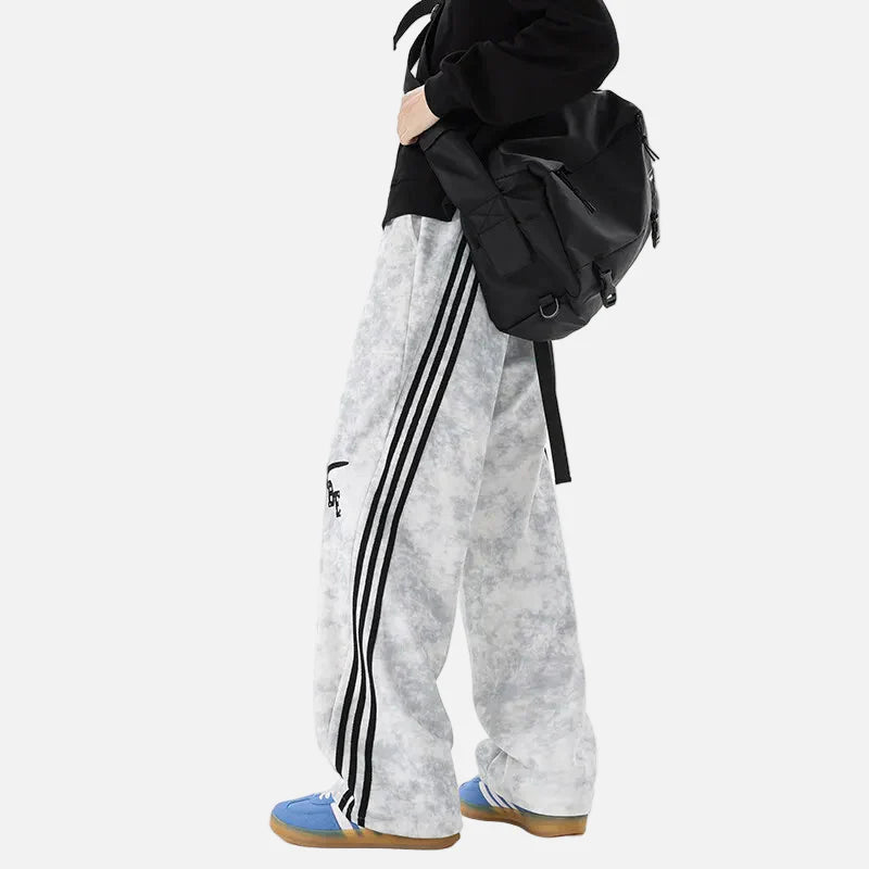 Hip-Hop-Jogginghose mit weitem Bein und Batik-Patchwork-Muster
