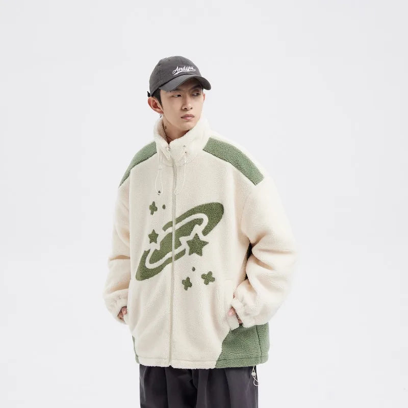 Fleece Shooting Stars Turtleneck Jacket