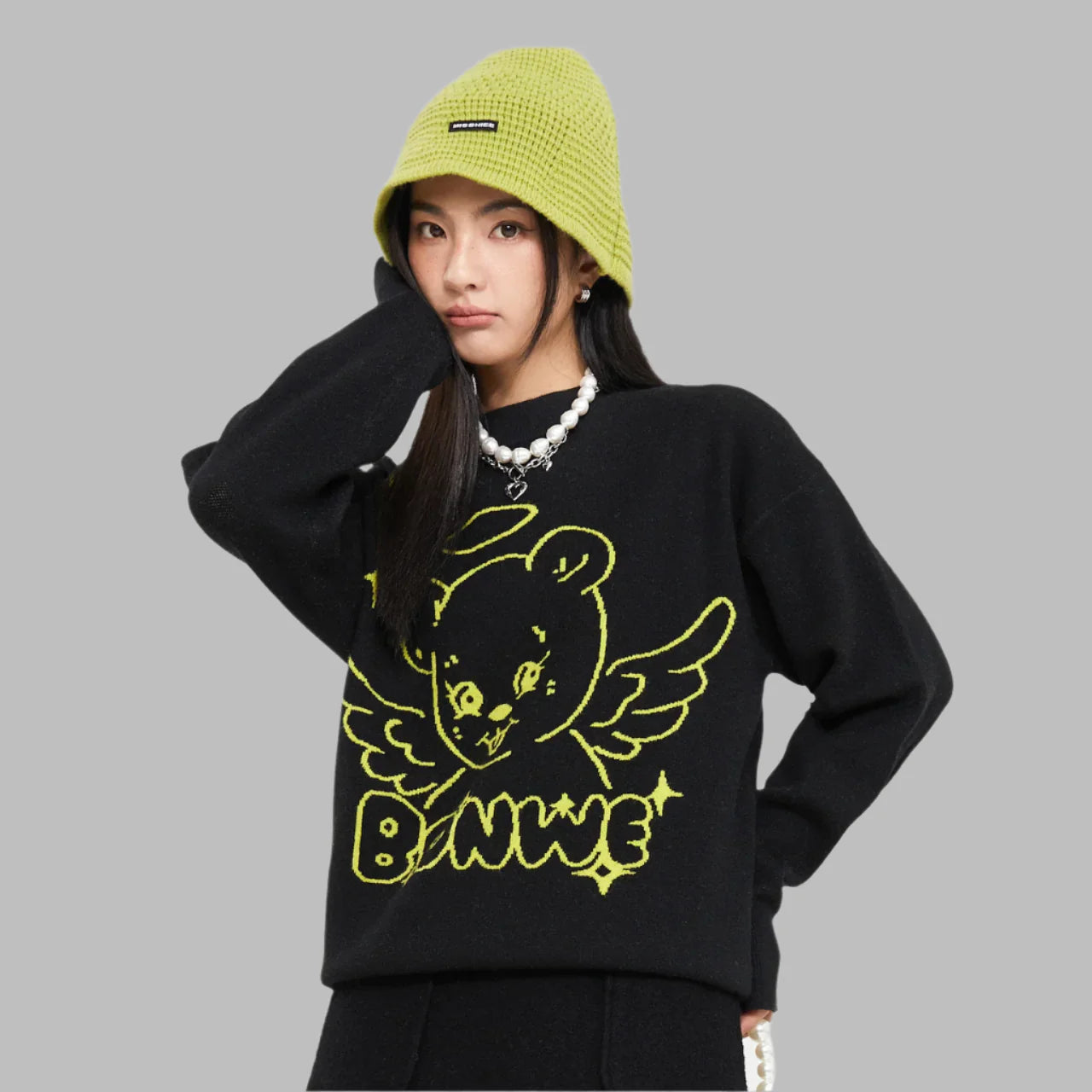 Pull jacquard élégant et confortable pour femme
