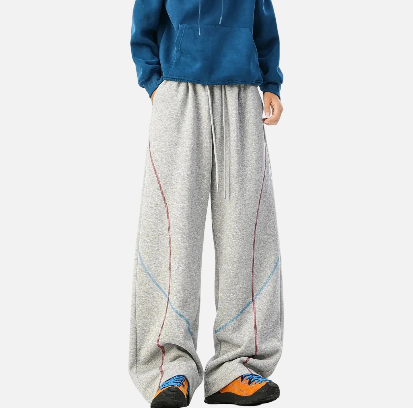 Pantalon de survêtement hip-hop à cordon de serrage surélevé