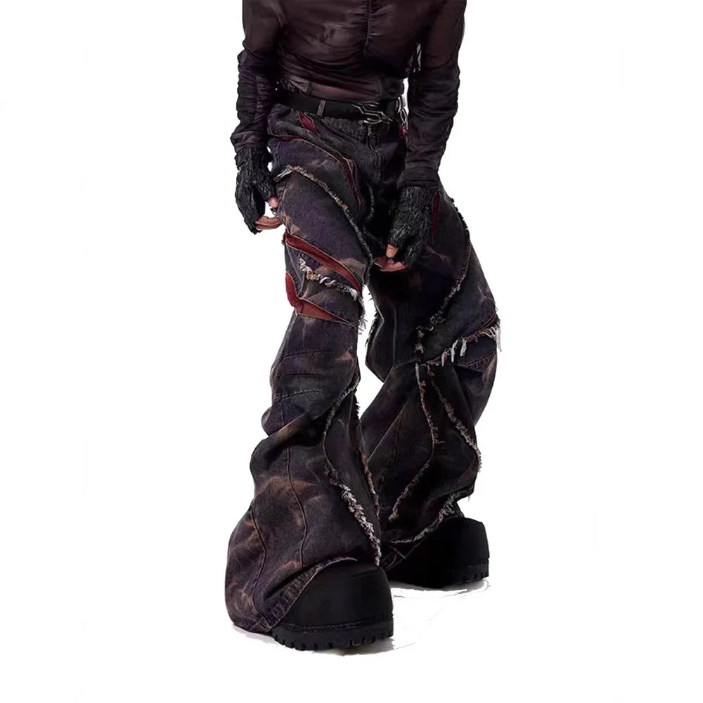 Heavy Industry Snowflake Stitch Mesh Jeans