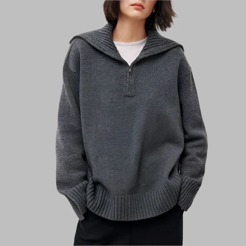 Gemütlicher, dick gestrickter, lässiger Rollkragenpullover