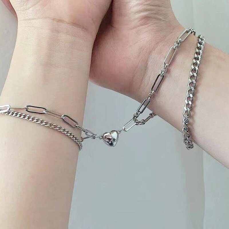 Magnetische Edelstahl-Partnerarmbänder