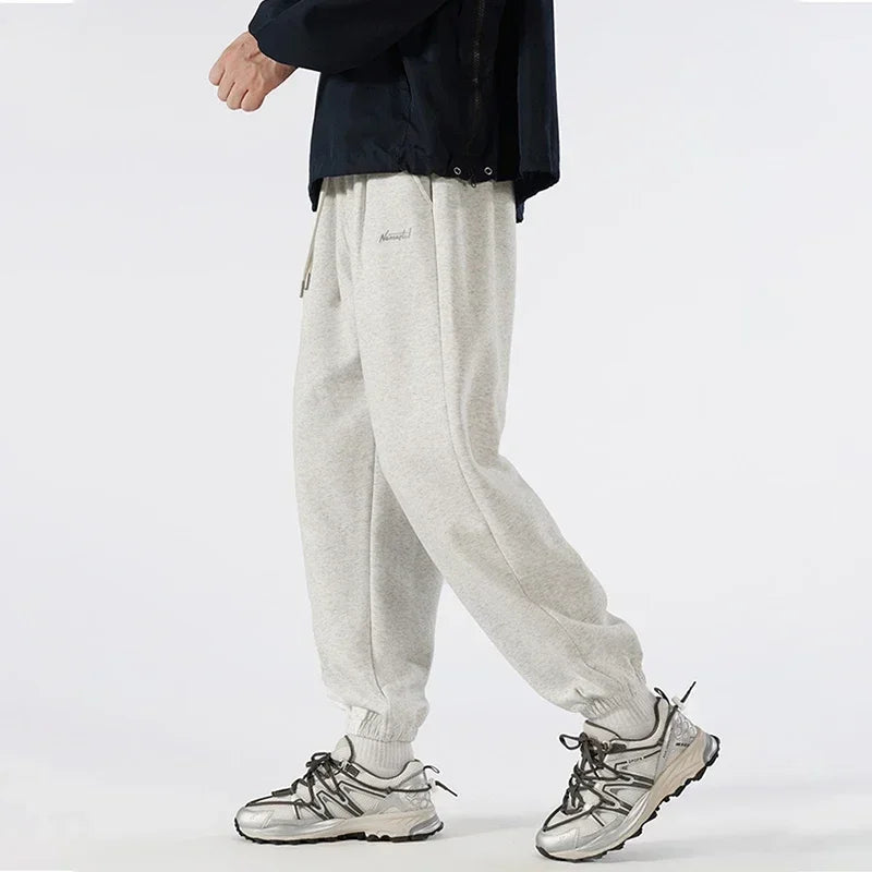 Vintage-Sweatpants mit Buchstabenstickerei und elastischem Bund