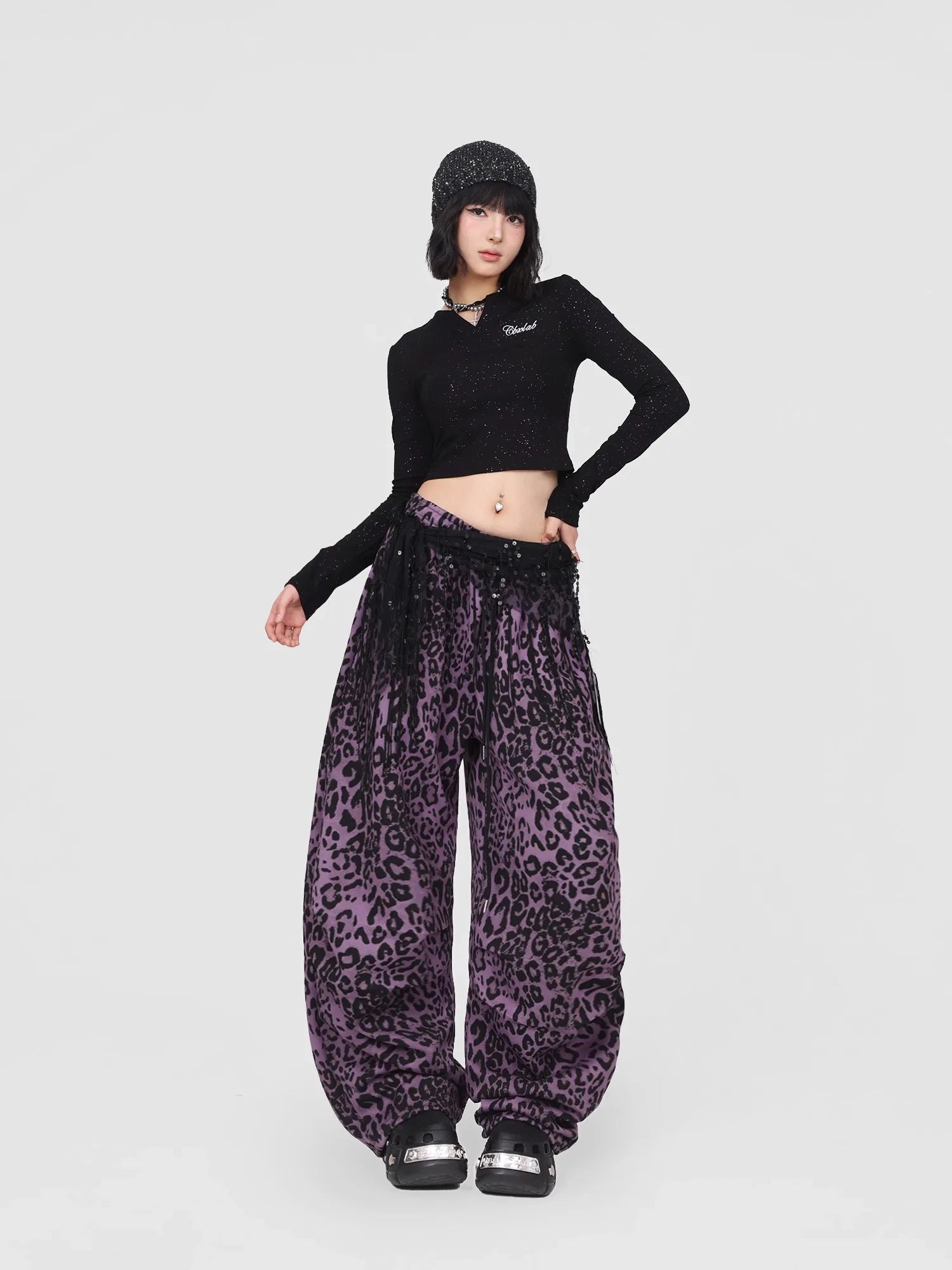 Leopard StreetWare Print Fallschirmspringerhose