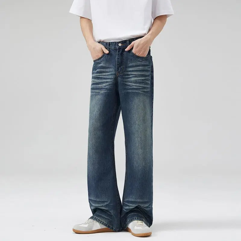 Vintage Slim Fit Schlagjeans