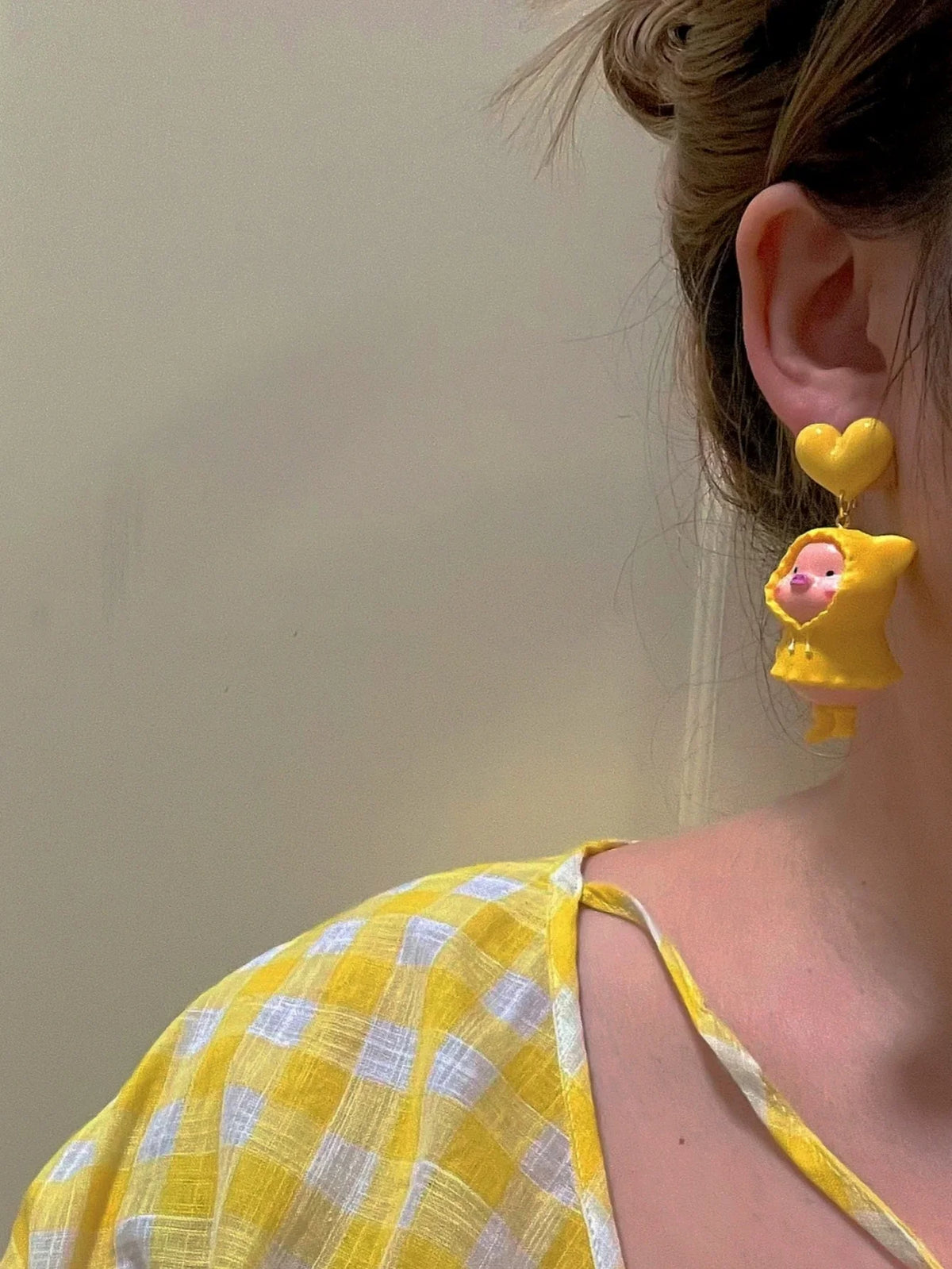 Boucles d'oreilles Yellow Pigggy Love