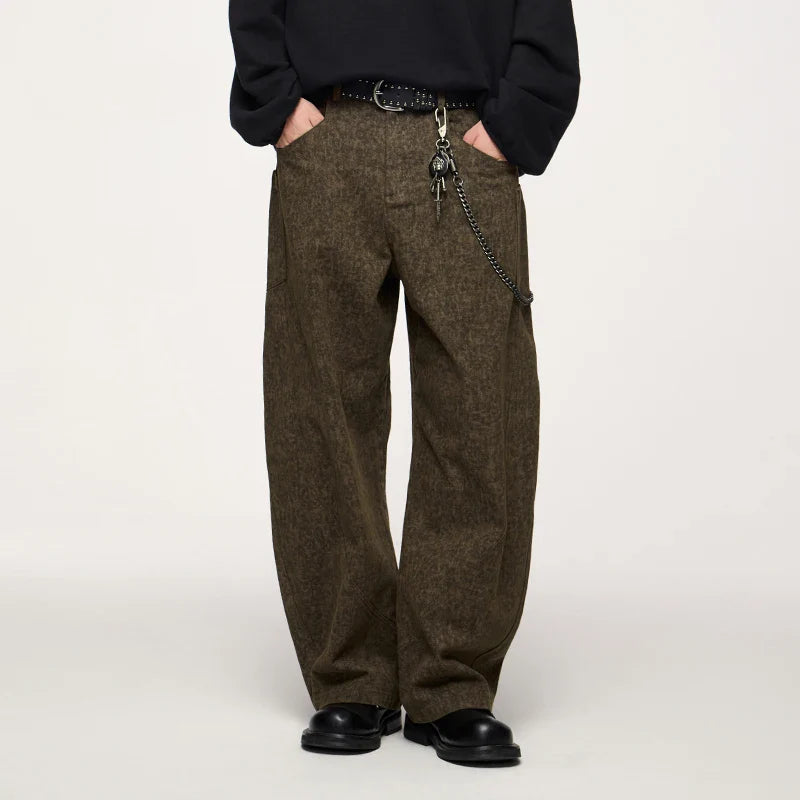 Vintage-Hose mit weitem Bein, gewaschen