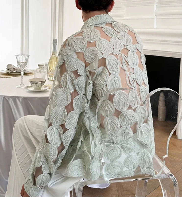 Chemise élégante et respirante à manches longues et revers