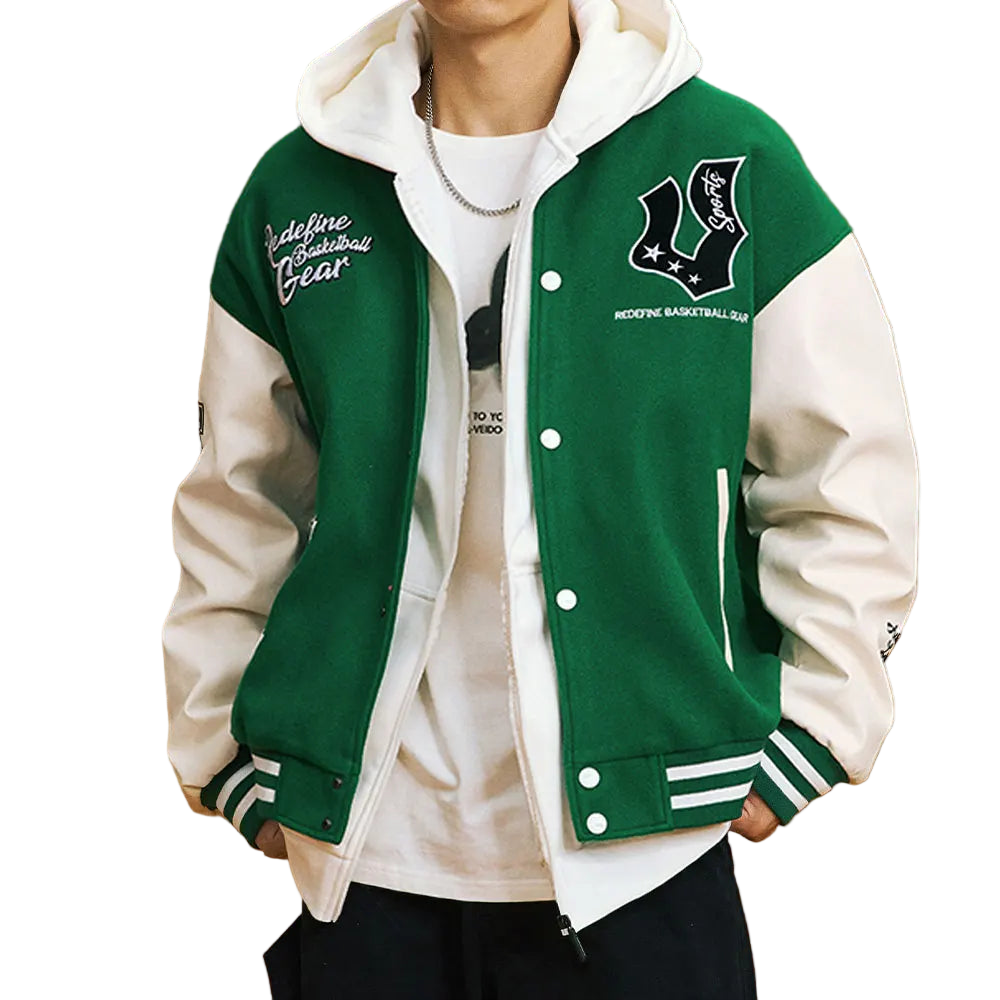 Two-Tone College Varsity Jacket