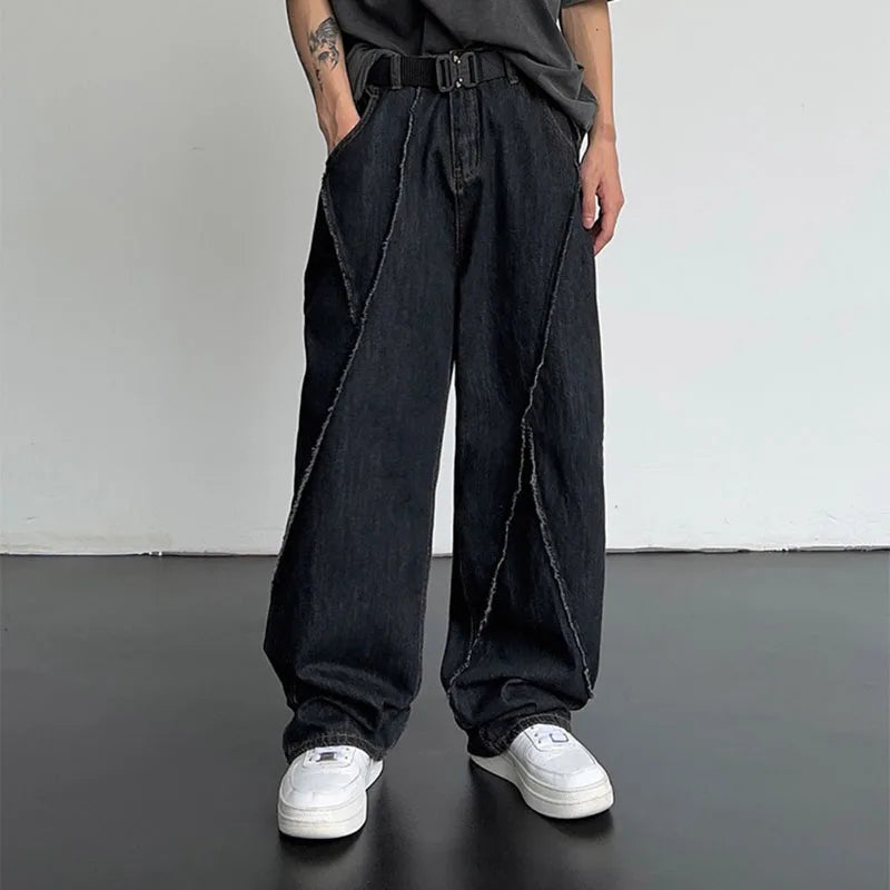 Jeans coréens vintage hip-hop à jambes larges