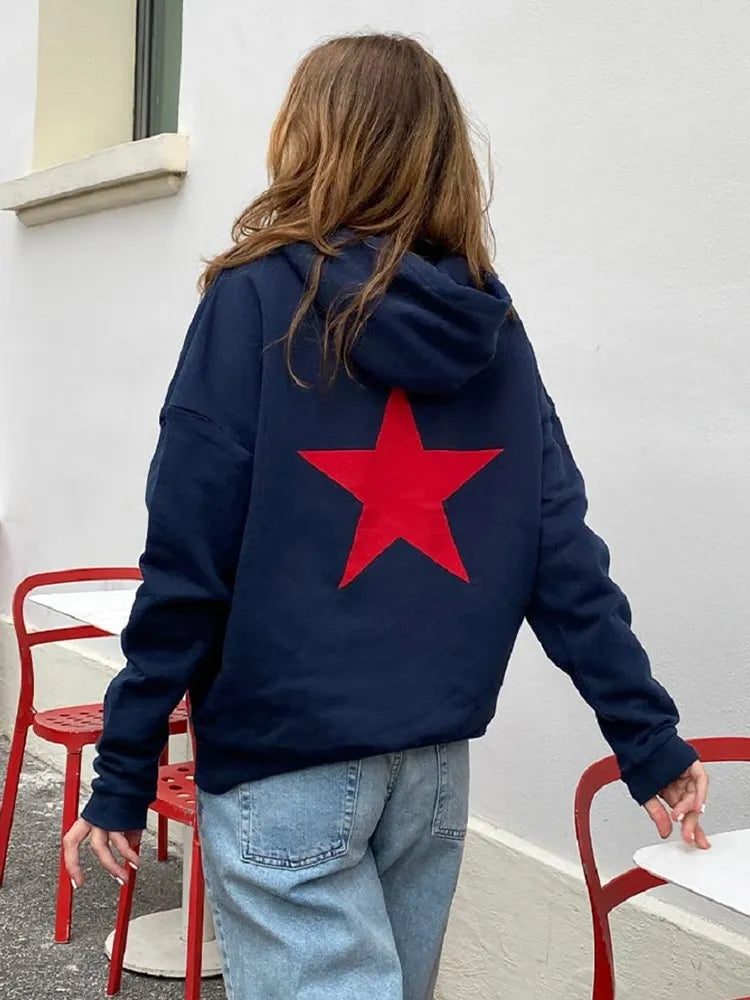 Hoodie mit Y2K-Sternenprint