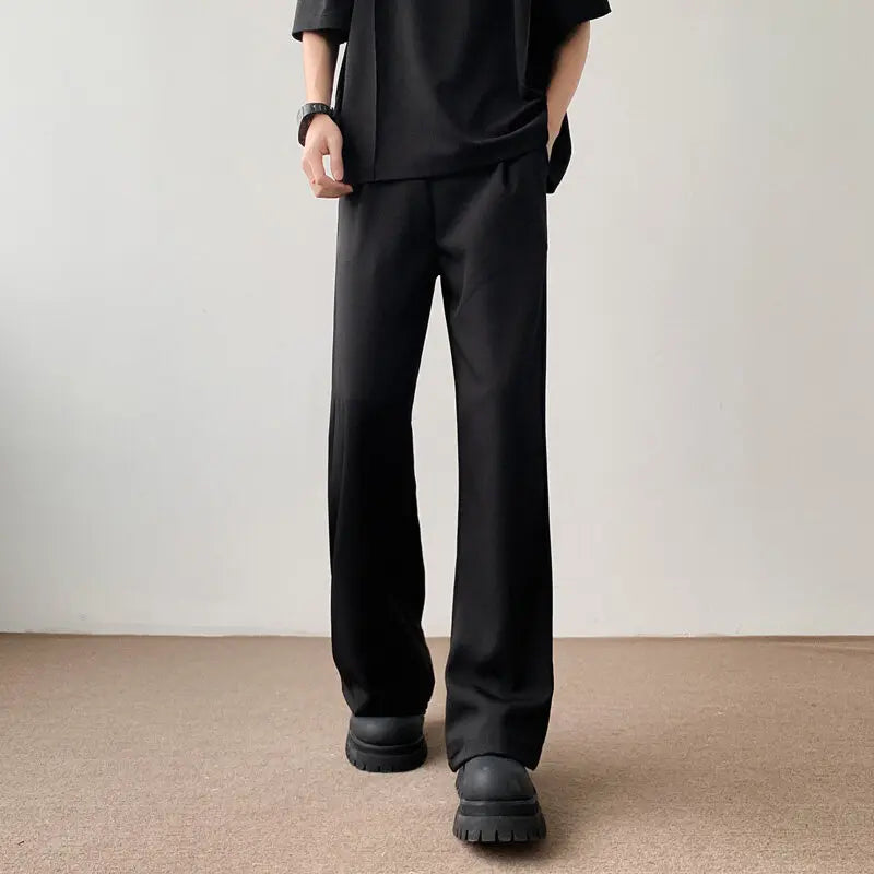 Pantalon d'été noir ample et large