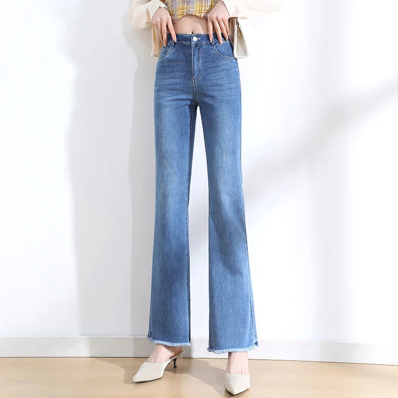 Light Academia High Waist Denim Pants