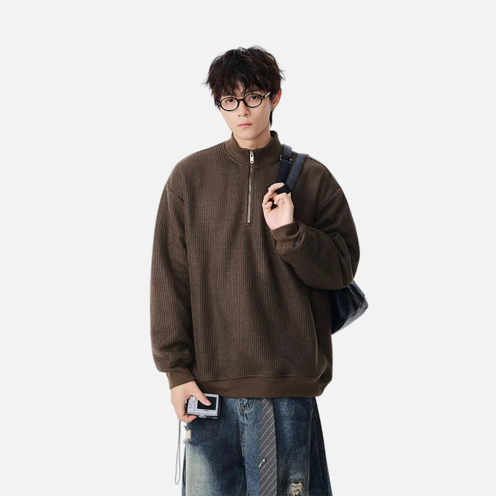Hochwertiger, lässiger Strickpullover mit langen Ärmeln