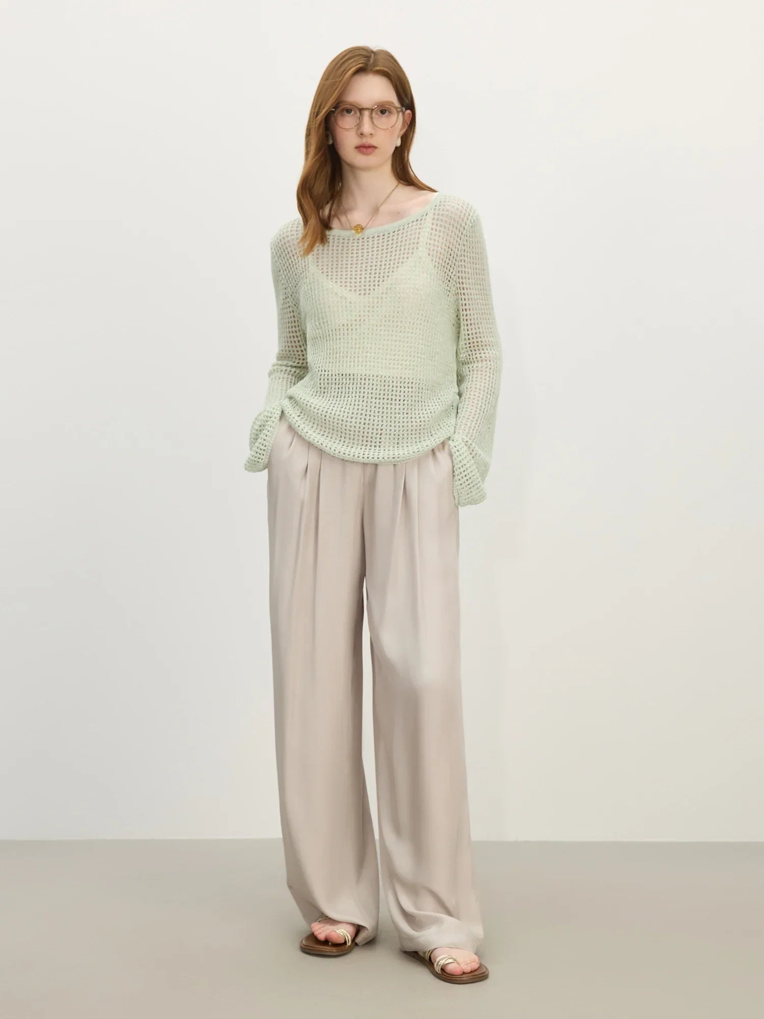 Lässiger Damen-Strickpullover mit Überwurf