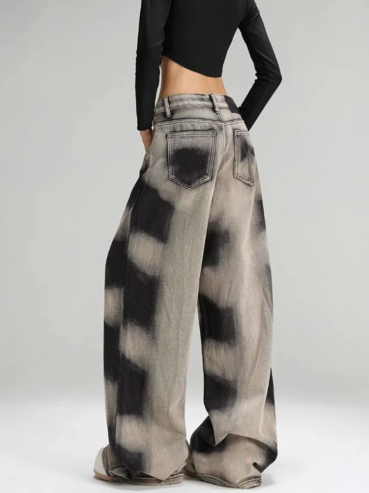 Denim Game Strong American Style Wide Leg Jeans