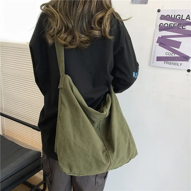 Grand sac bandoulière en toile