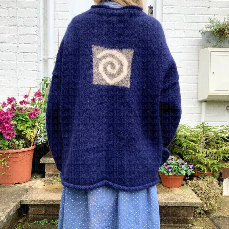 Niedlicher, gemütlicher Gothic-Langarmpullover für Damen