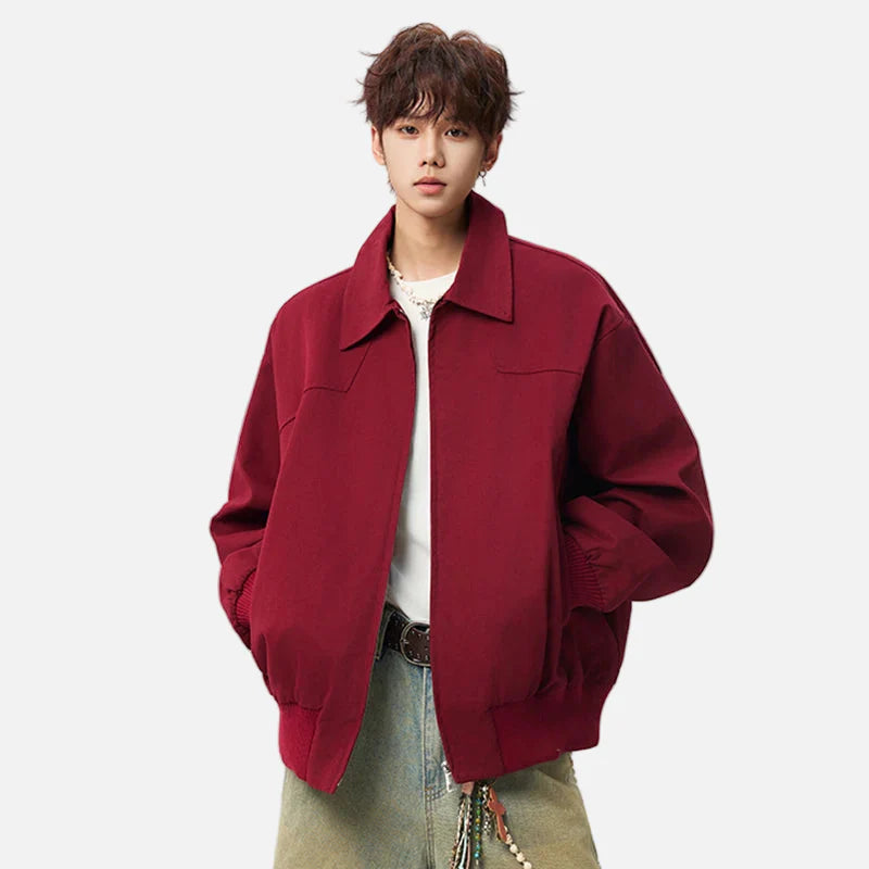Modische Hip-Hop-Jacke mit Revers und Reißverschluss