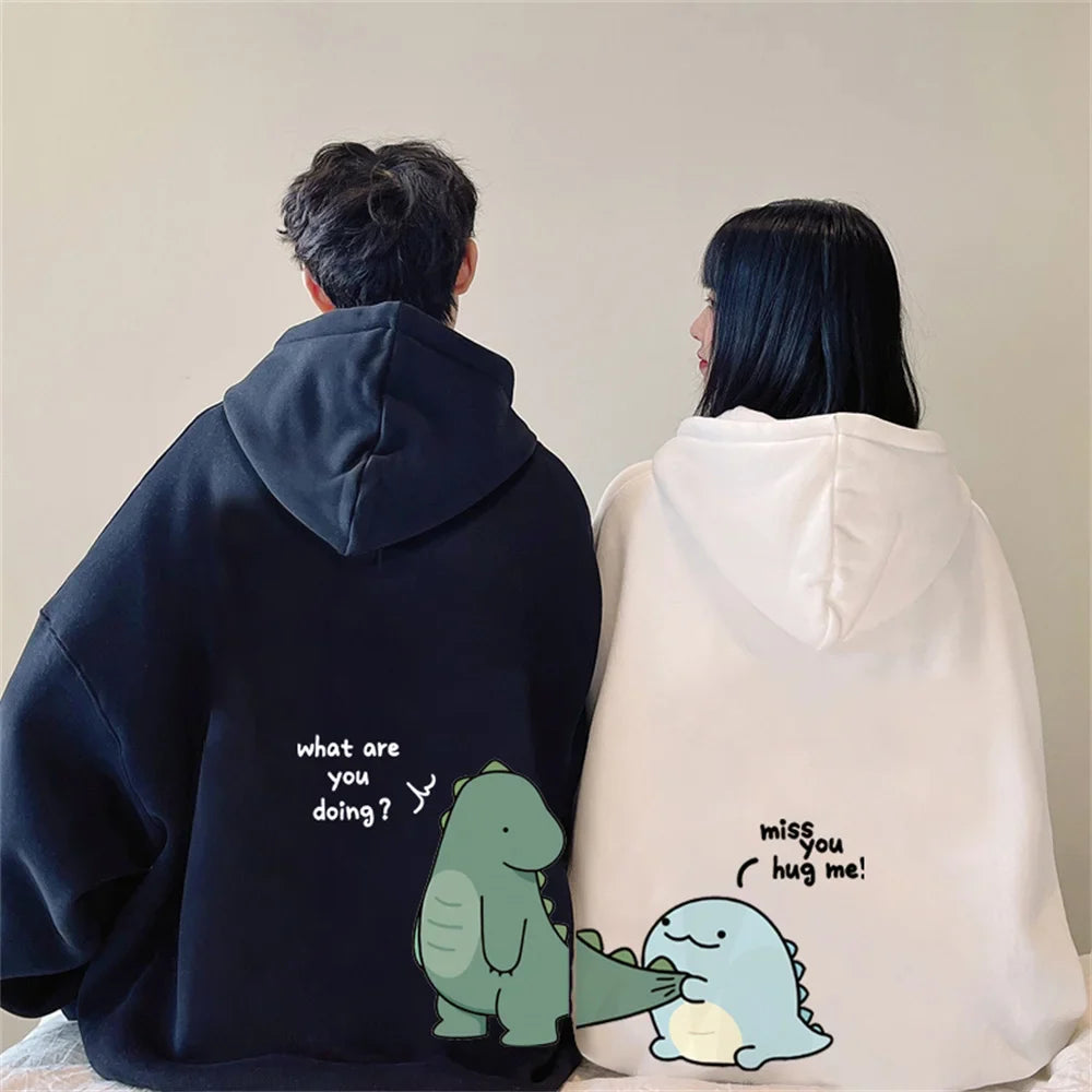 Partner-Hoodie mit Dinosaurier-Print