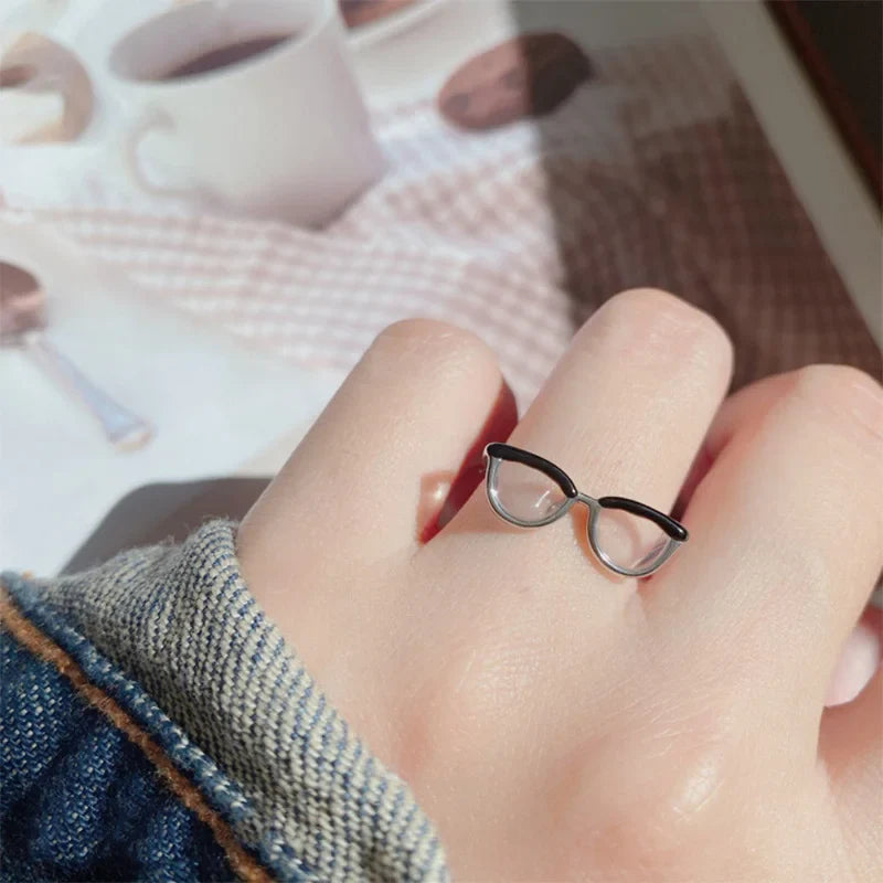 Adjustable Handmade Painted Glasses Ring