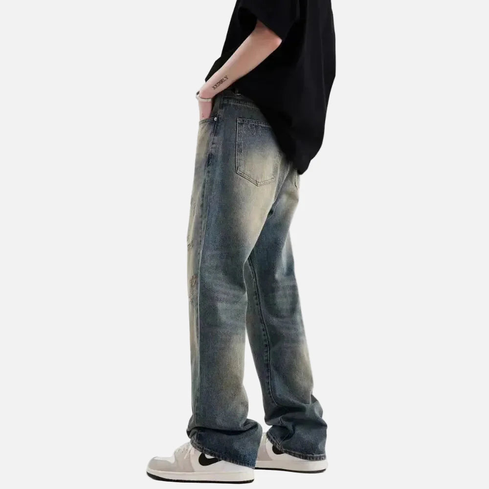 Modische Wide-Leg-Jeans im amerikanischen Stil