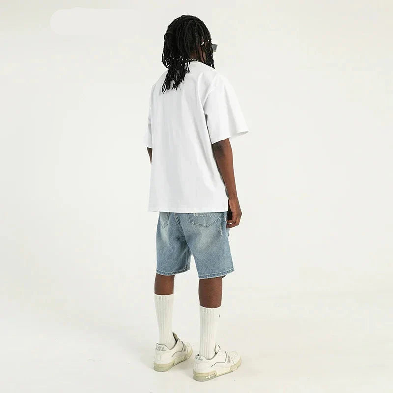 Streetwear Atmungsaktive, stylische Jeansshorts mit Rissen