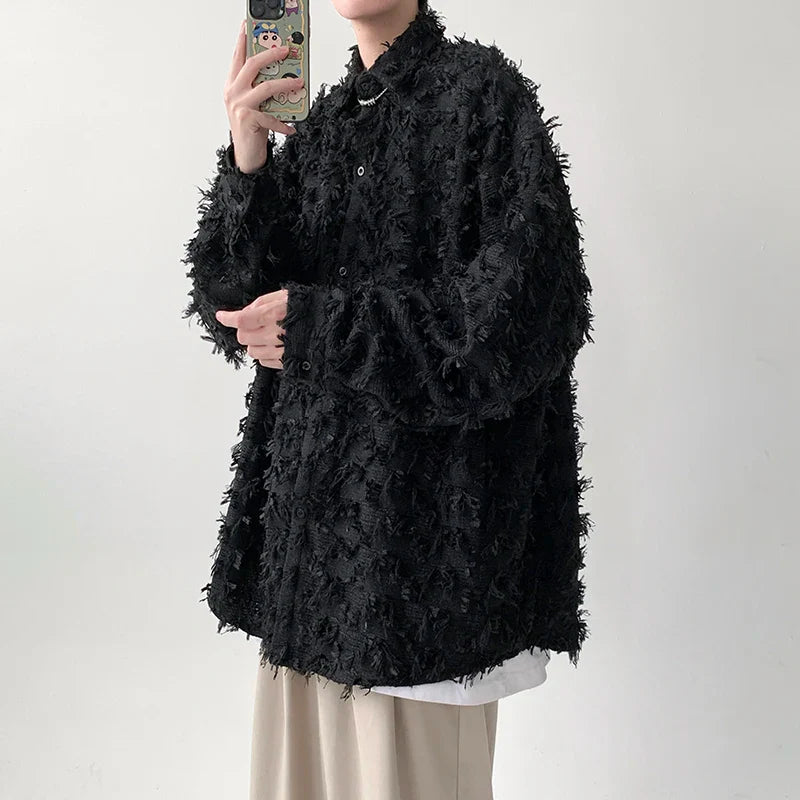 Chemise streetwear de haute qualité à franges épaisses et originales
