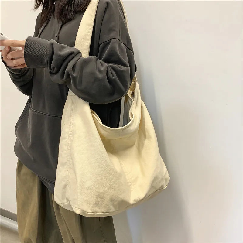 Grand sac bandoulière en toile