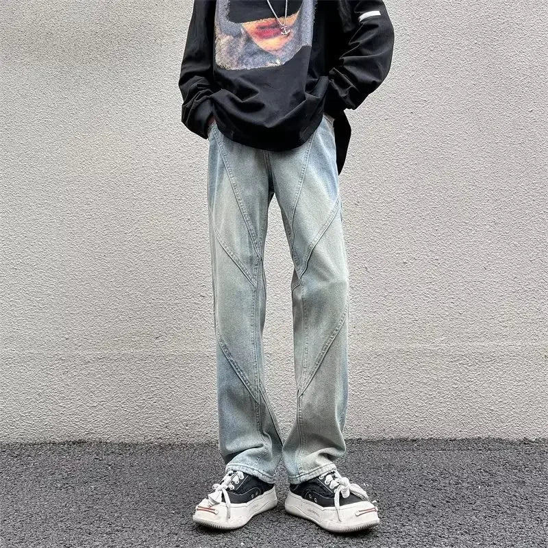 Slim Fit Streetwear Distressed Denim Jeans