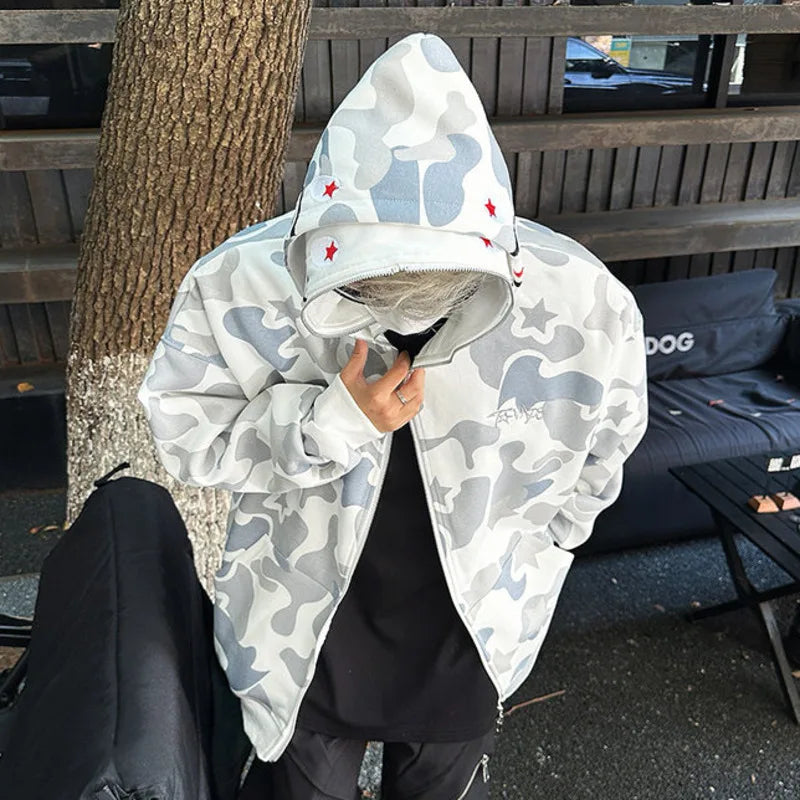 Milky Star Kapuzenpullover mit Reißverschluss