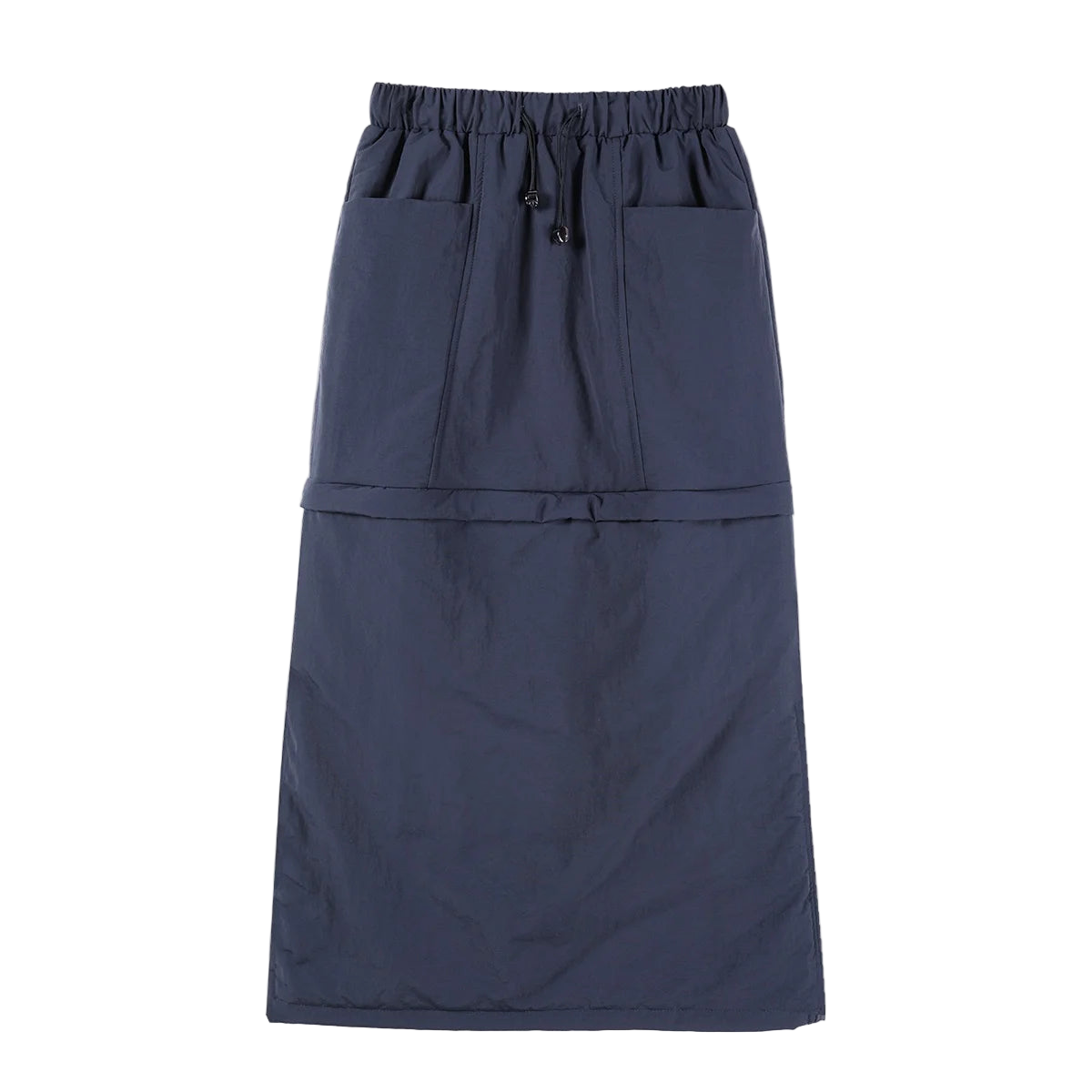 American Workwear High-Waist Slit Midi Skirt