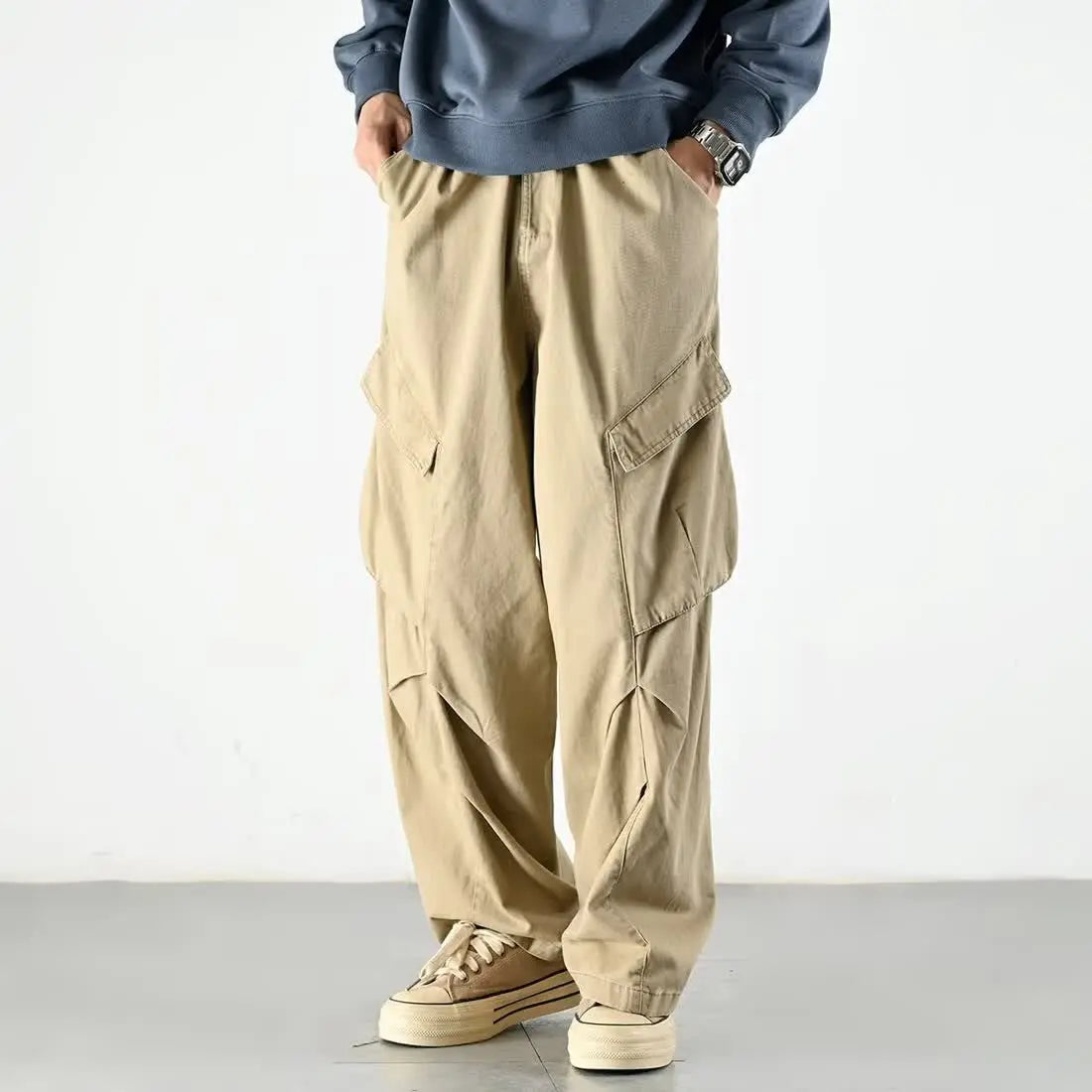 Streetwear-Hosen im amerikanischen Stil mit lockerer Passform
