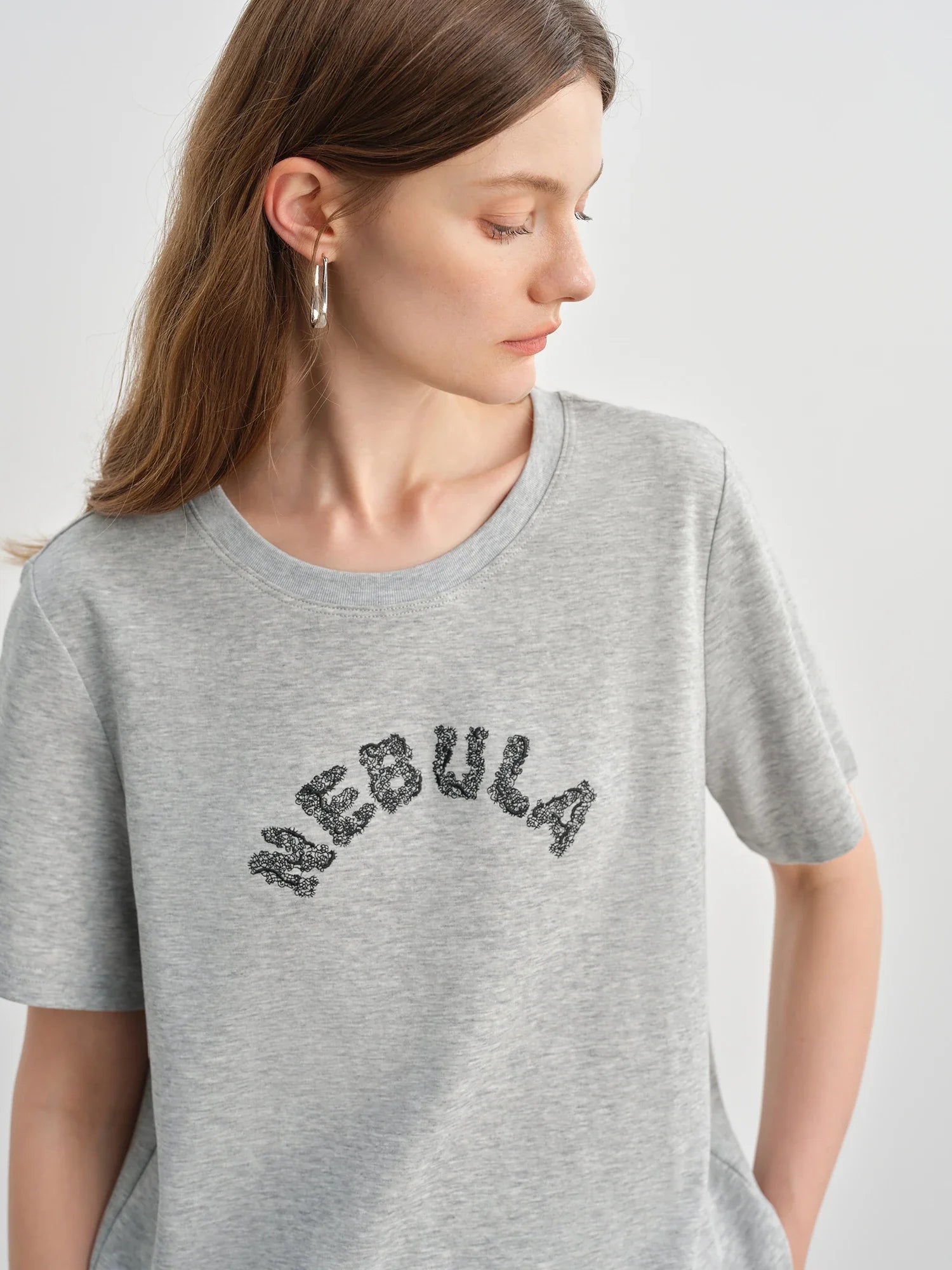 Stylish Letter Print Round Neck T-Shirt