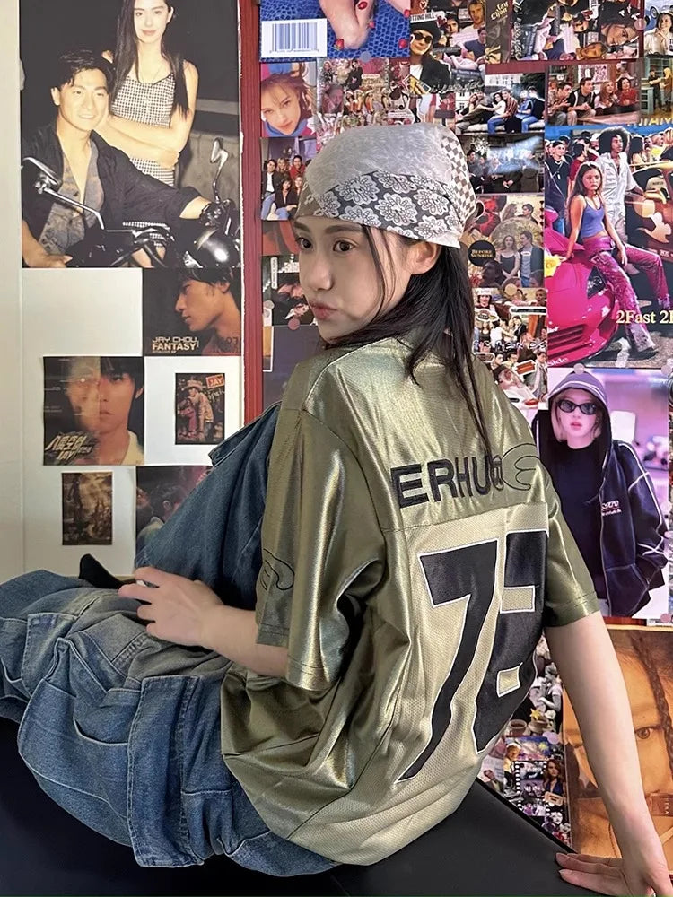 Streetwear Oversized Y2K Sport Number T-Shirt