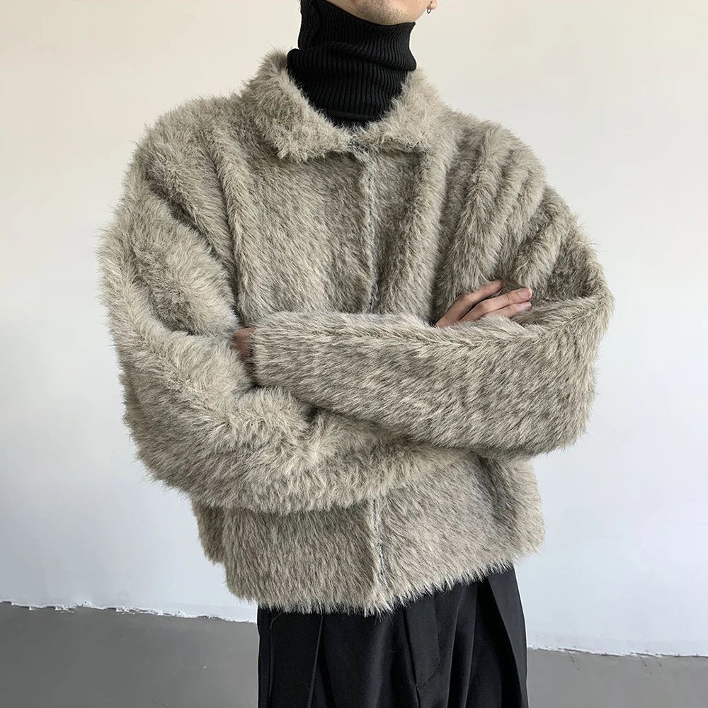 Y2K Luxus-Plüschjacke aus Kunstpelz