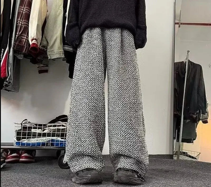 Streetwear Retro Korean Style Jogginghose mit weitem Bein