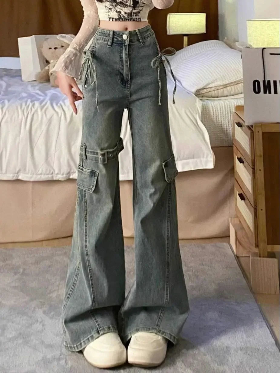 Jeans micro-évasés vintage épicés pour femmes