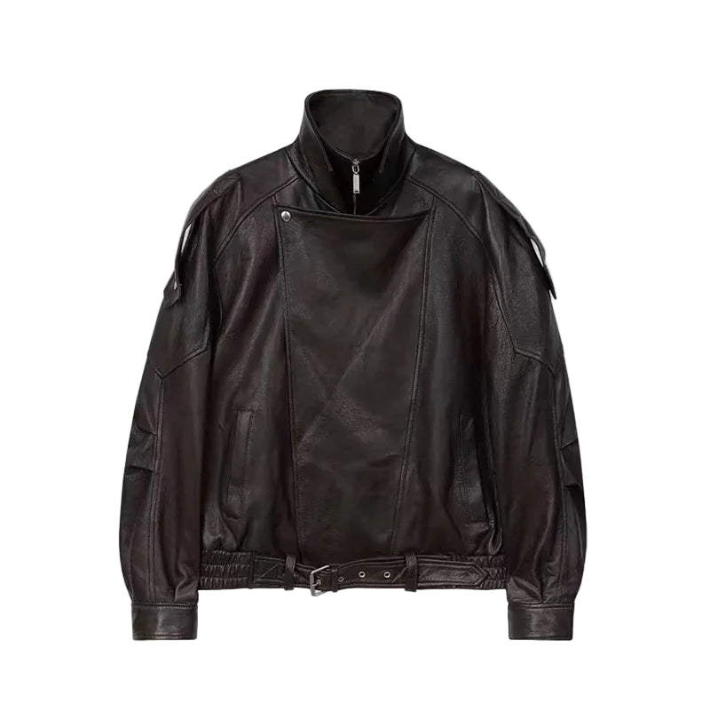 Oversized Genuine Leather Jacket
