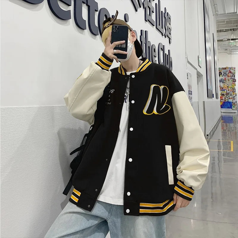 Veste universitaire de baseball brodée tendance