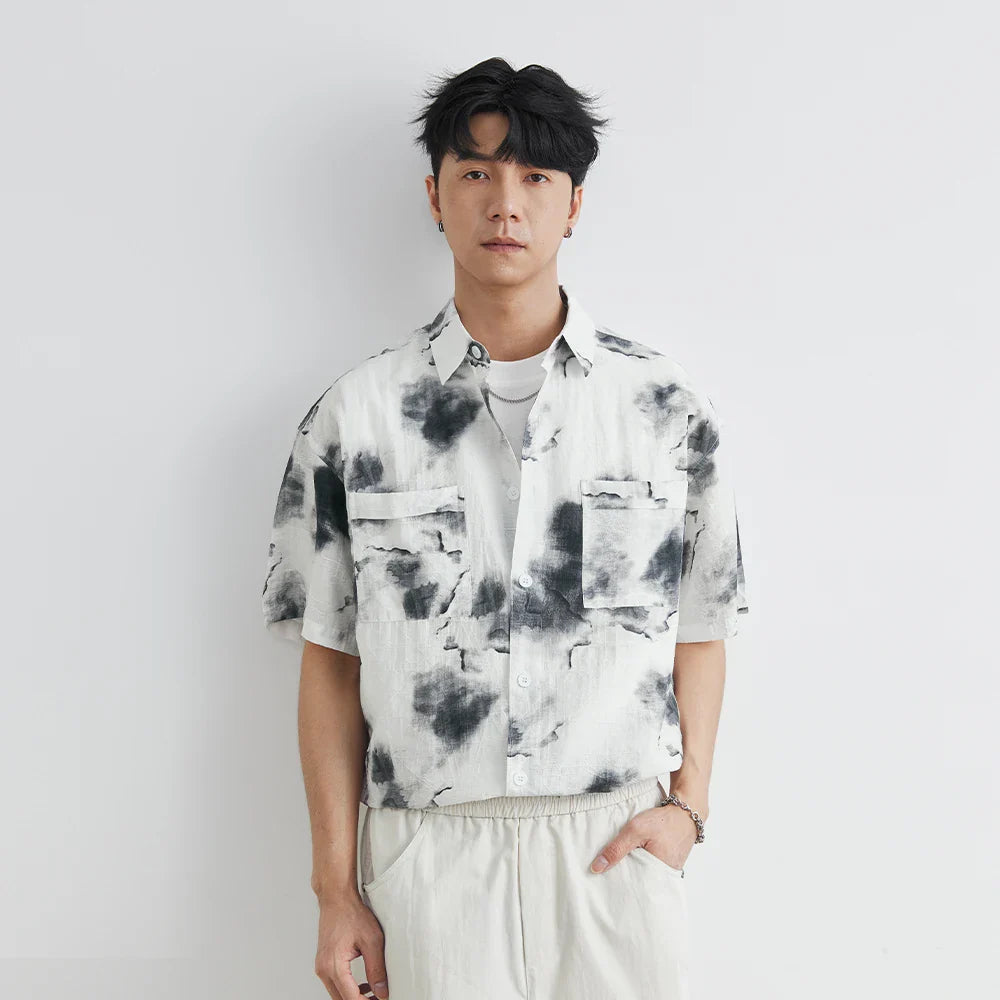 Chemise hawaïenne tendance à fleurs pour homme