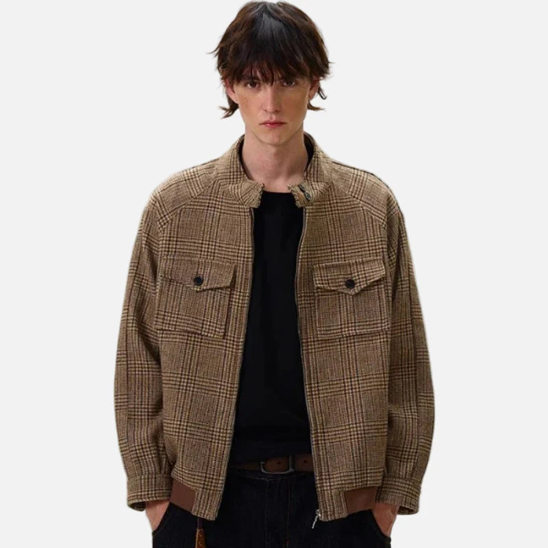 Karierte braune Jacke von American High Street