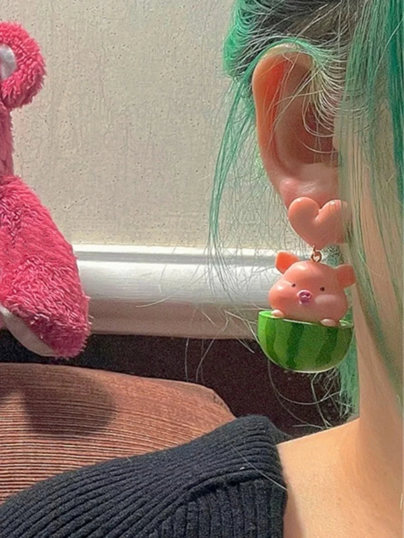 Boucles d'oreilles Yellow Pigggy Love