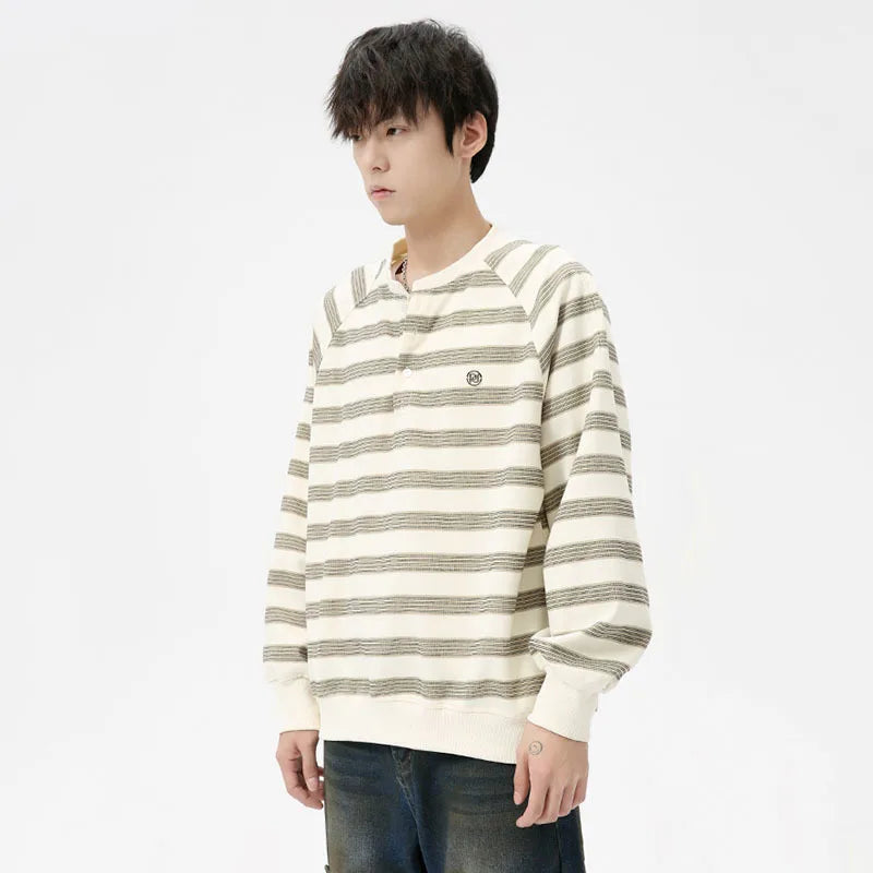 Gestreiftes Langarm-Sweatshirt